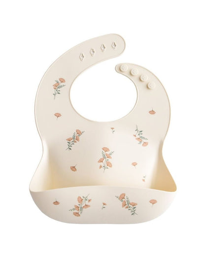 Mushie Bib, Pink Flowers