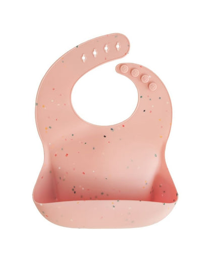 Mushie Bib, Powder Pink Confetti