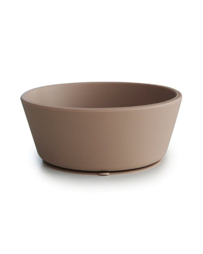 Mushie, Silicone bowl with suction cup, Natural
