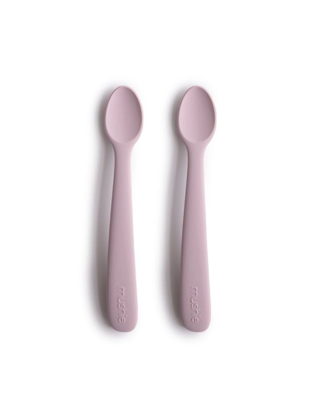 Mushie, Silicone, Spoon set 2 pcs, Soft Lilac