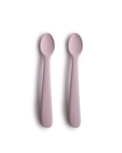Mushie, Silicone, Spoon set 2 pcs, Soft Lilac