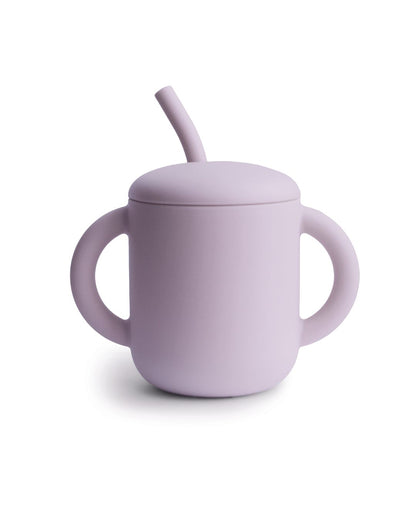 Mushie, Silicone Straw Mug, Soft Lilac