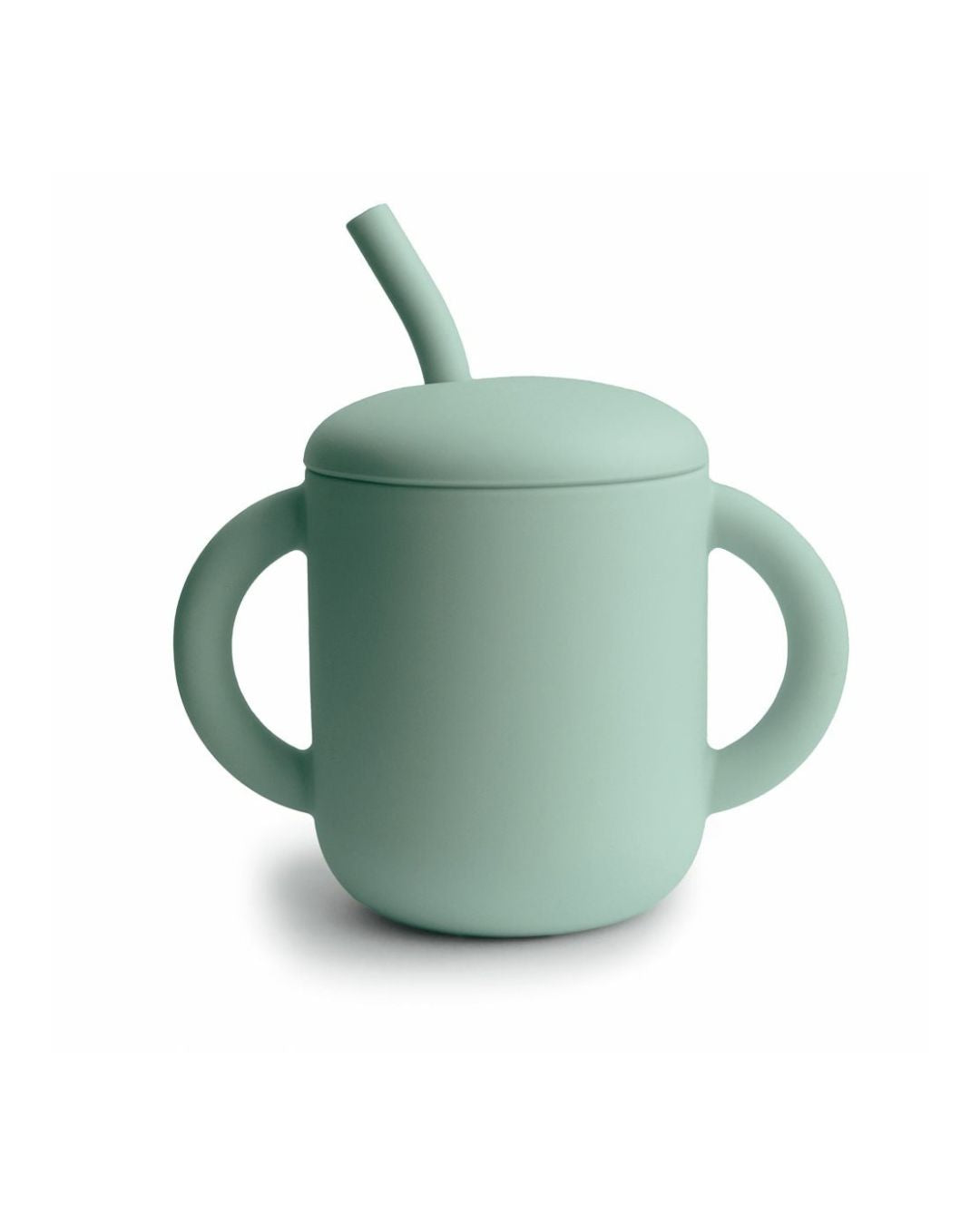 Mushie, Silicone Straw Mug, Cambrige Blue