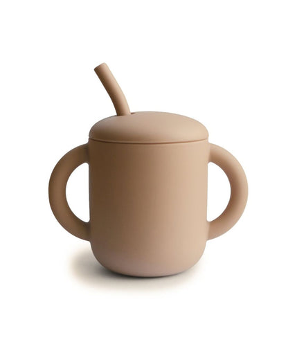 Mushie, Silicone Straw Mug, Natural