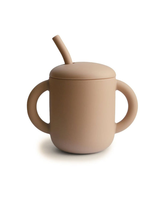 Mushie, Silicone Straw Mug, Natural