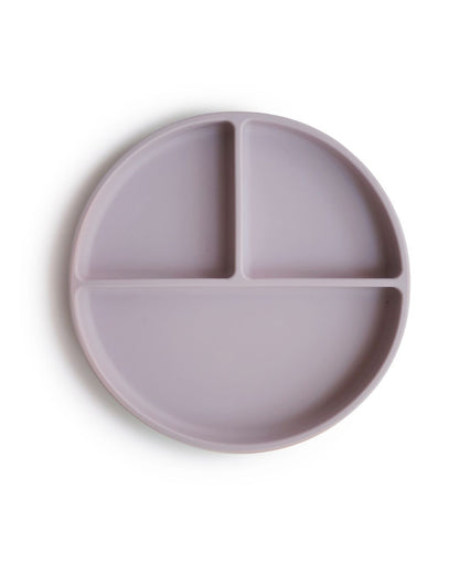 Mushie, Silicone plate with suction cup, Soft Lilac