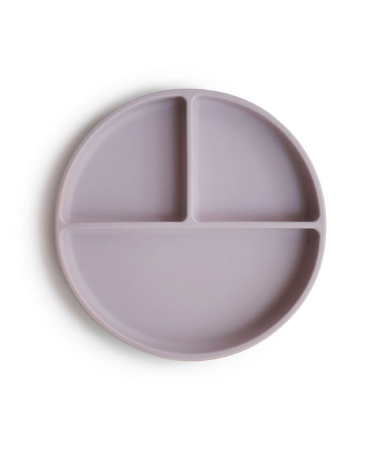 Mushie, Silikonilautanen Imukupilla, Soft Lilac
