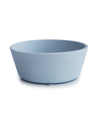 Mushie, Silicone Bowl with Suction Cup, Powder Blue