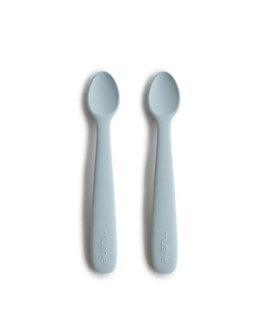 Mushie, Silicone Spoon Set 2pcs, Powder Blue