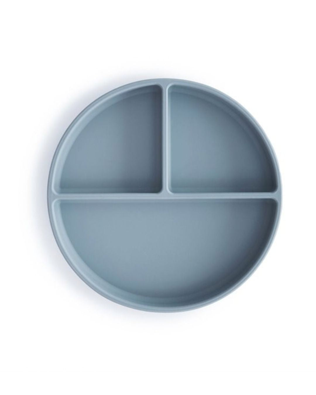 Mushie, Silicone plate with suction cup, Powder Blue