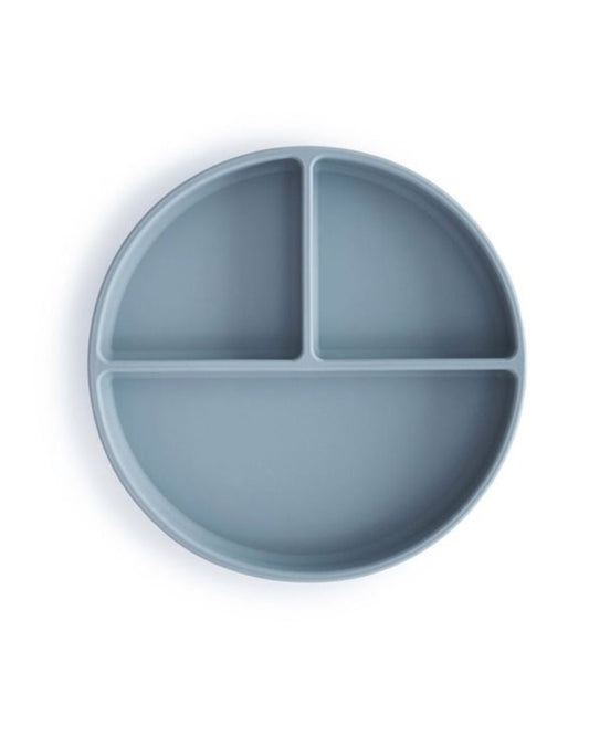 Mushie, Silikonilautanen Imukupilla, Powder Blue