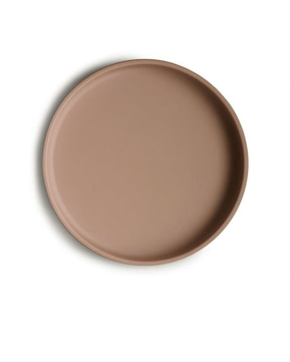 Mushie Silicone plate with suction cup, Classic Natural