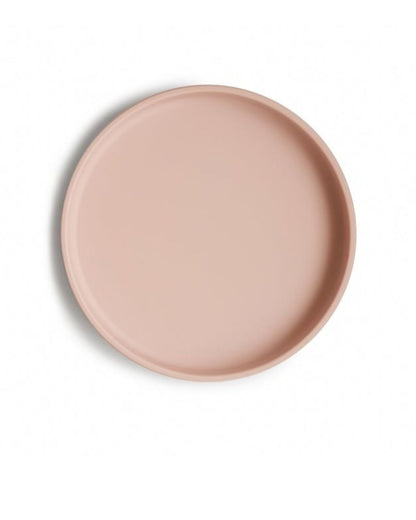 Mushie Silicone plate with suction cup, Classic Blush