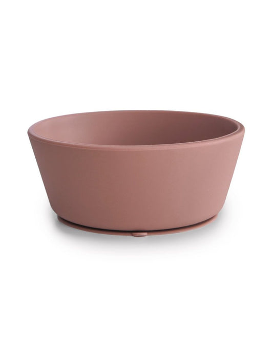 Mushie Silicone Bowl with Suction, Cloudy Mauve