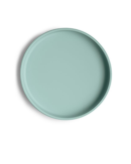 Mushie Silicone plate with suction cup, Cambridge Blue