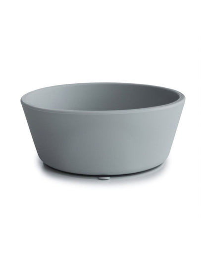 Mushie Silicone bowl with suction cup, Stone