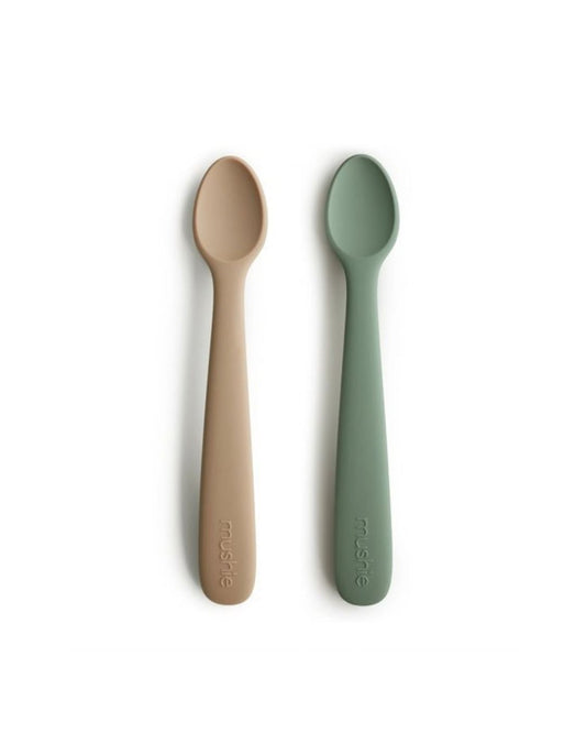 Mushie, Silicone Spoon Set 2pcs, Dried Thyme/Natural