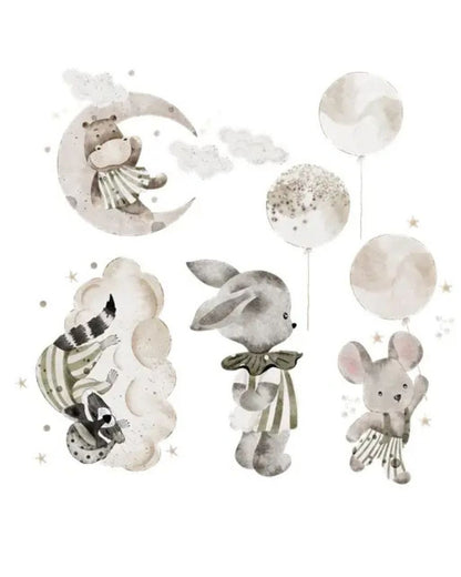 Seinätarra Setti 100x100 cm, Moon Dreamers