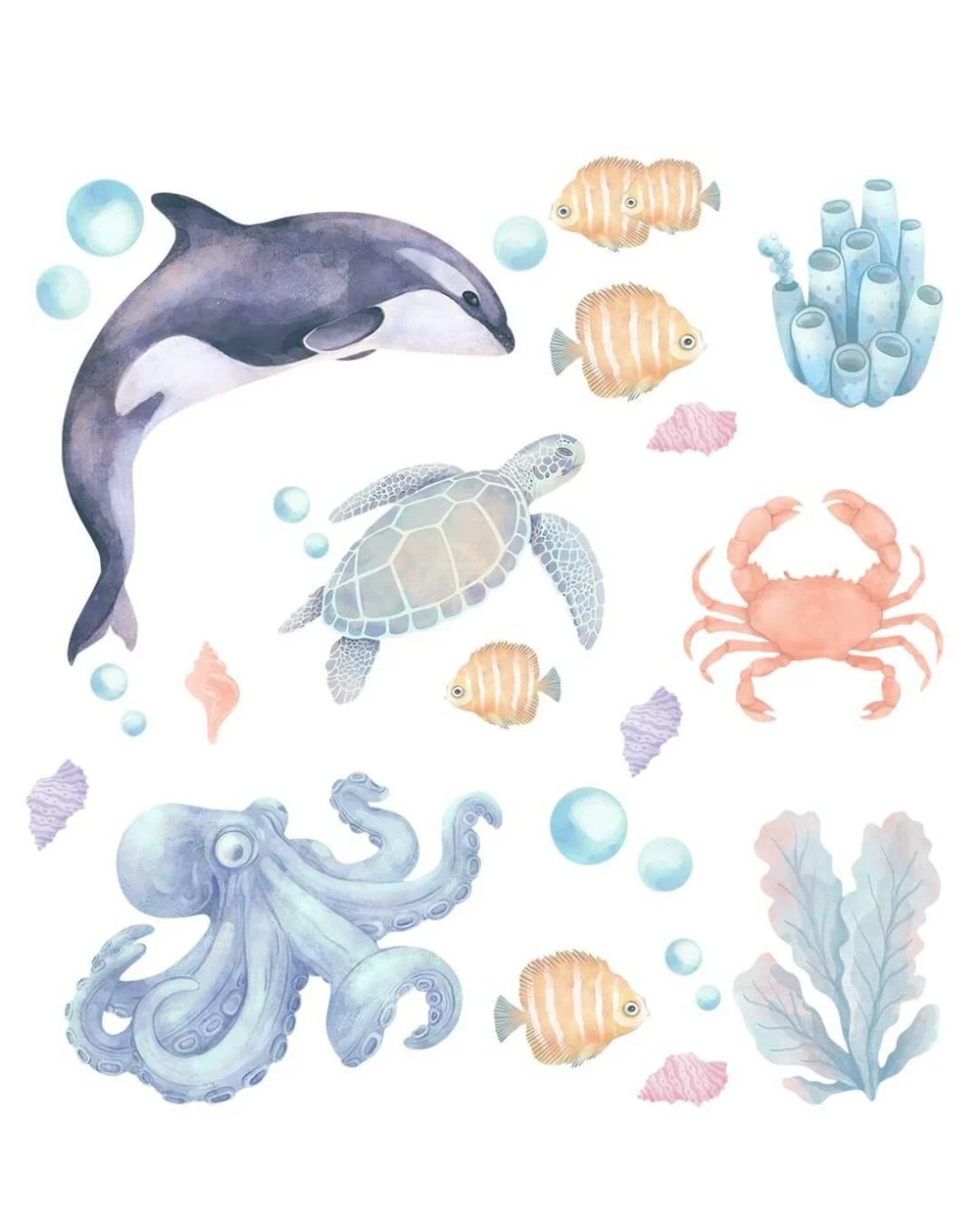Pastelowe Love, Seinätarra Setti, Ocean Animals 2