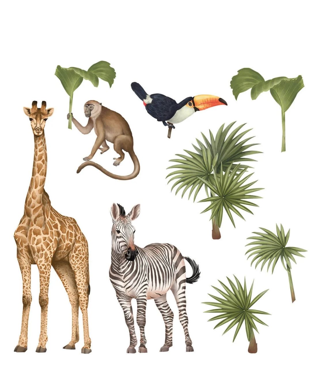 Pastelowe Love, Seinätarra Setti, Safari Animals 2