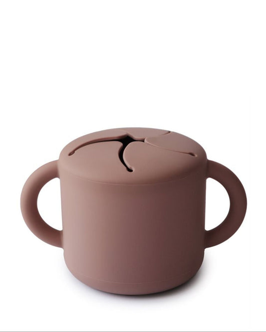Mushie, Silikoninen Snack Cup, Cloudy Mauve