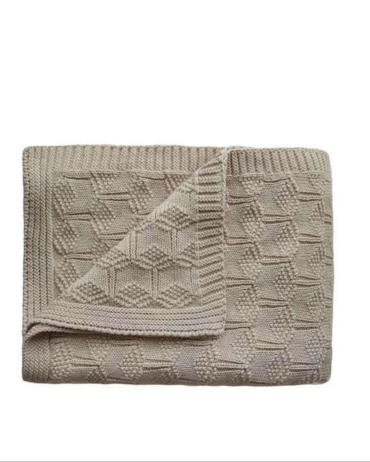 Mushie, Vauvan Neulepeitto, Honeycomb Beige