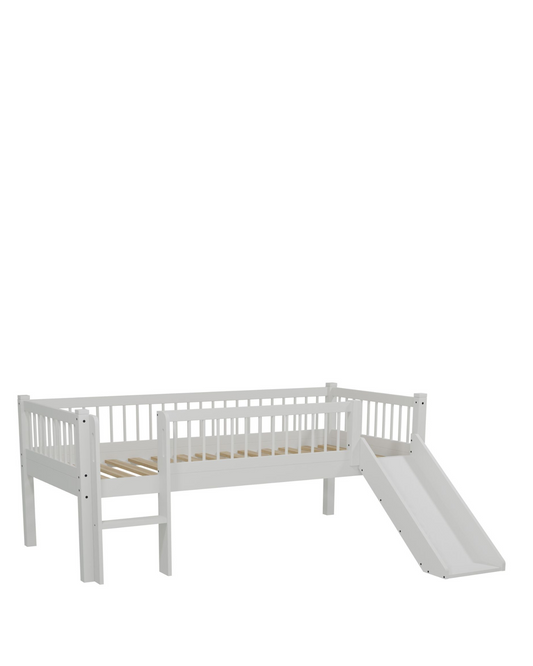 Vipack, Forrest Oak, Puoliparvisänky&Liukumäki 90x200cm, White