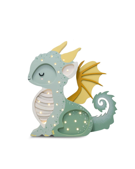 Little Lights Night Light, Baby Dragon, Hunter Green