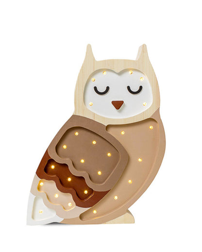 Little Lights Night Light, Owl Ombre Brown