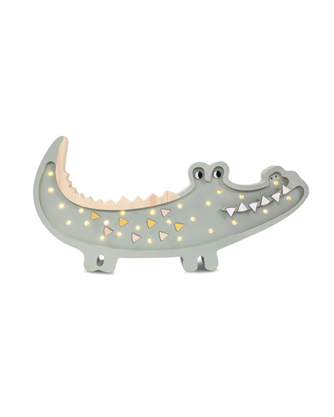 Little Lights Night Light Crocodile, Pastell Khaki