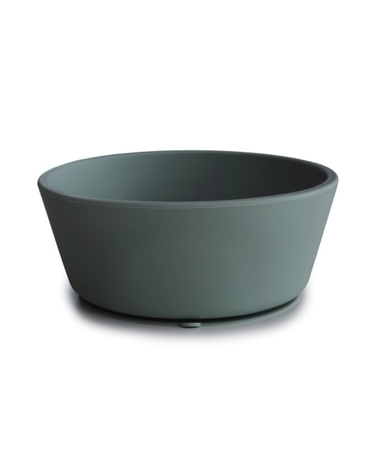 Mushie Silicone Bowl with Suction Cup, Dried Thyme
