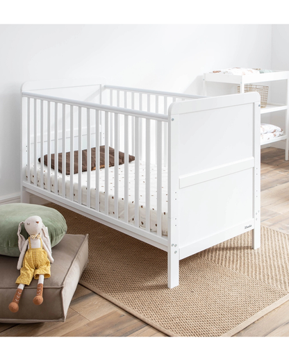 Woodies, Cot bed 2 IN 1 Classic Cot Bed 70x140 cm, White