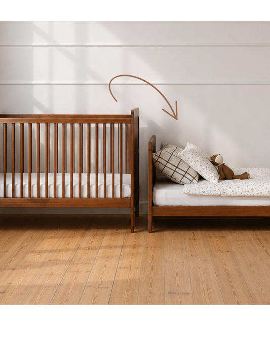 Woodies, Pinnasänky 2 IN 1 Classic Cot Bed 70x140 cm, Pähkinä