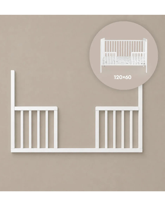 Woodies, Pinnasängyn (60x120 cm) Turvalaita Daybed, White
