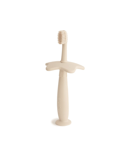Mushie, Flower Training toothbrush, Shifting Sand
