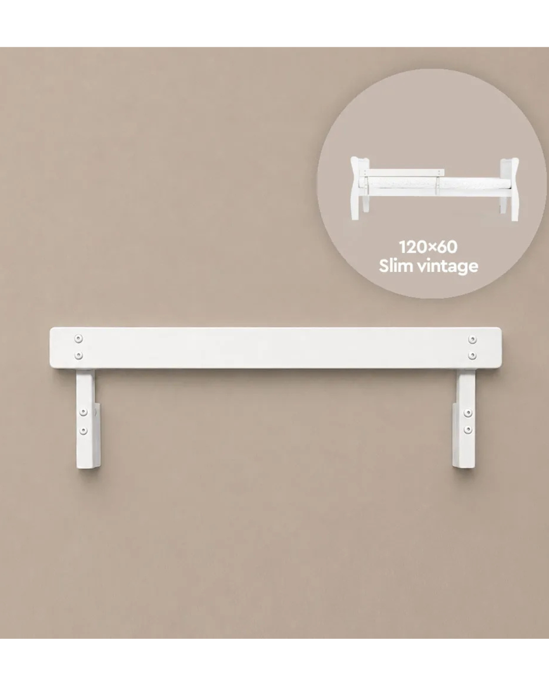 Woodies, Cot (70x140cm) Safety Rail, White