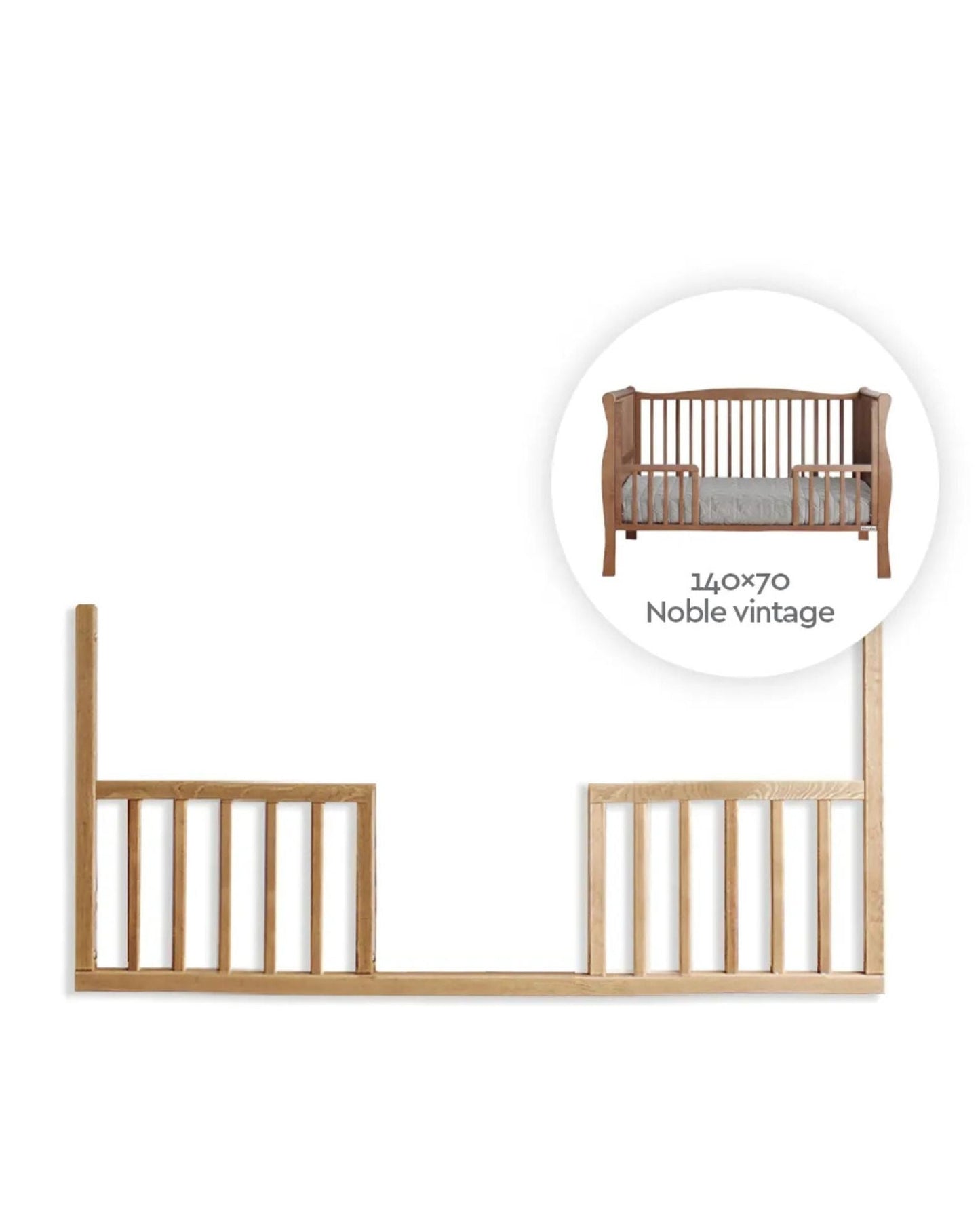 Woodies, Säkerhetsstång DayBed Noble 70x140 cm, Valnöt