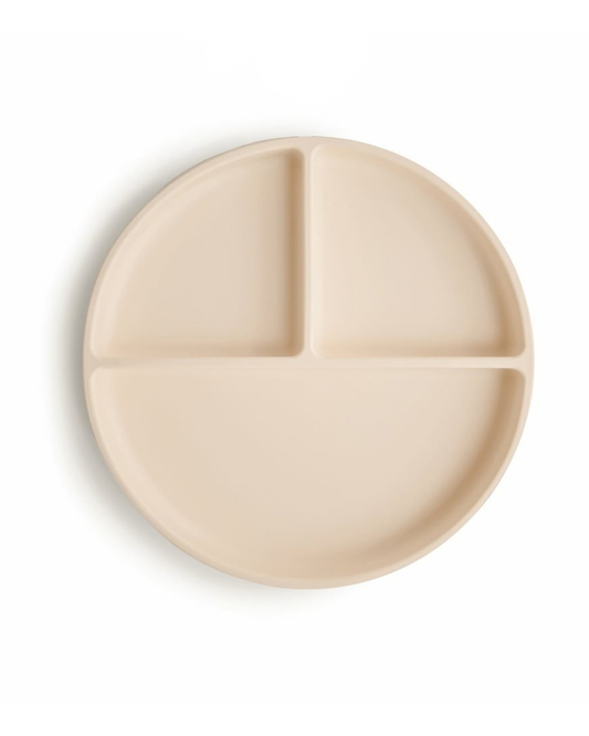 Mushie, Silicone Plate with Suction Cup, Shifting Sand