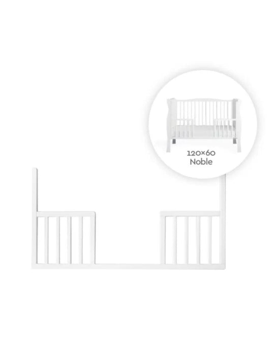 Woodies, Säkerhetsstång DayBed Noble 60x120 cm, Vit