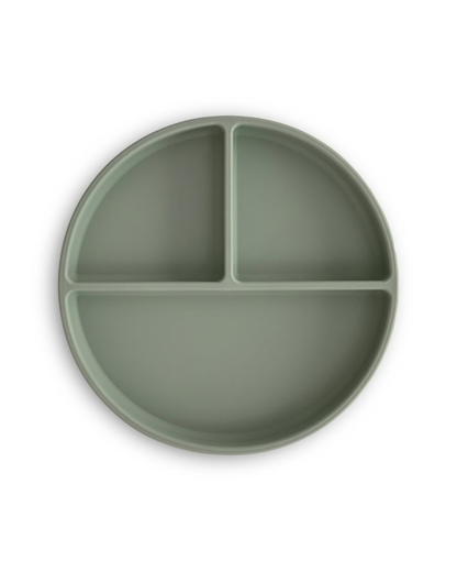 Mushie, Silicone plate with suction cup, Dried Thyme