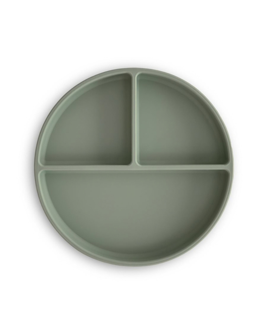 Mushie, Silicone plate with suction cup, Dried Thyme