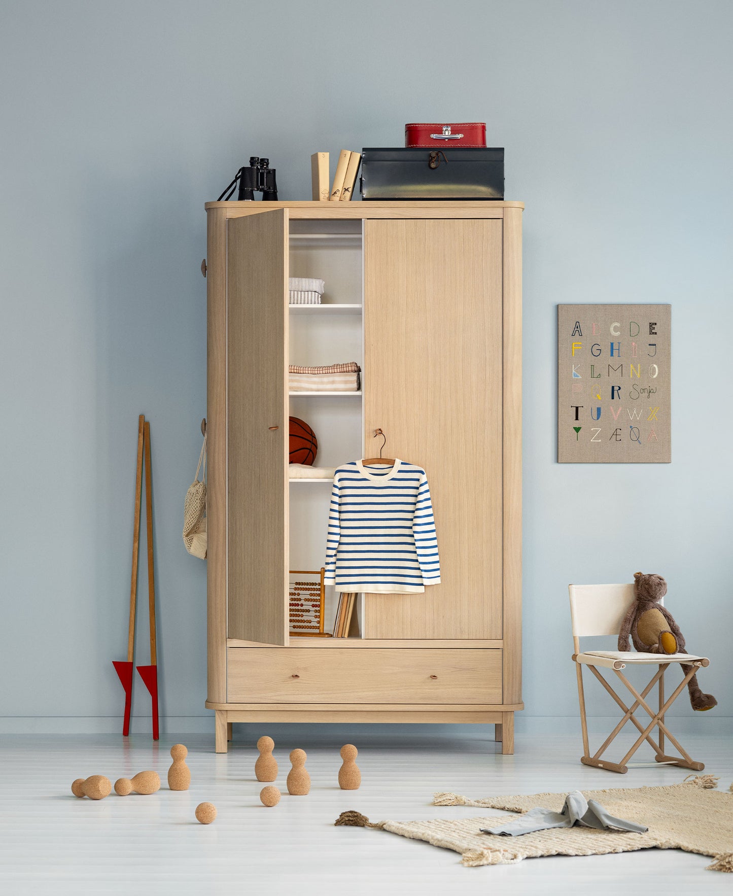 Oliver Furniture, Wood, Vaatekaappi 2 ovea, Oak