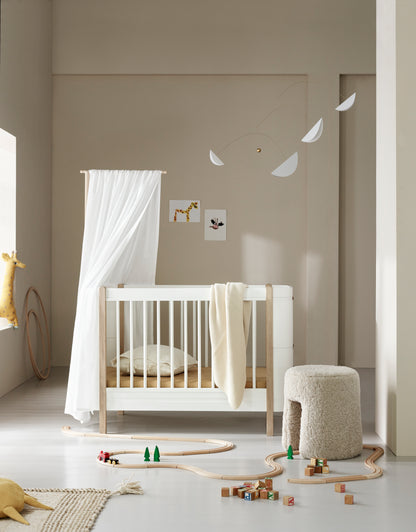 Oliver Furniture, Wood Mini+ Pinnasänky&Juniorisänky 5in1, White/Oak