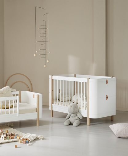 Oliver Furniture, Wood Mini+ Juniorisänky 70x160 cm, White/Oak
