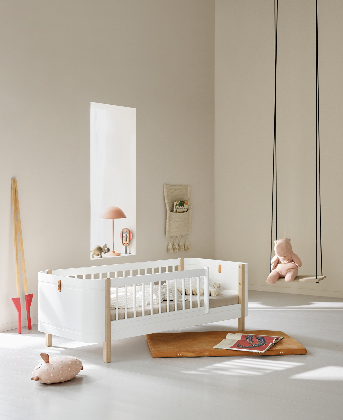 Oliver Furniture, Wood Mini+ Juniorisänky 70x160 cm, White/Oak