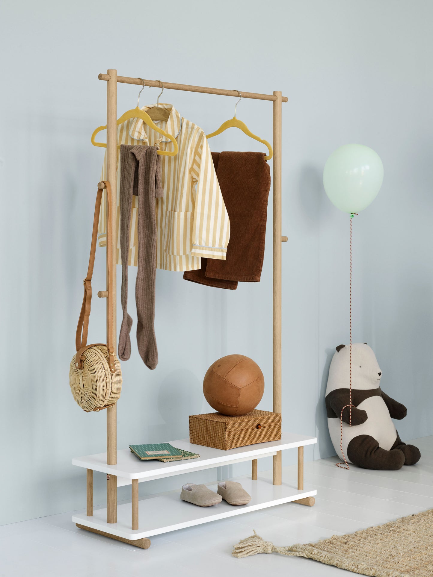 Oliver Furniture, Camp, Vaatetanko White/Oak