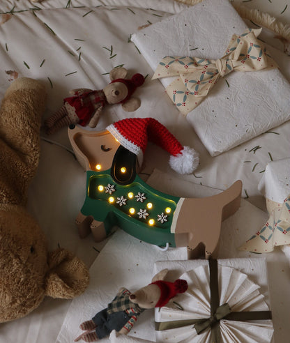 Små ljus, nattlampa valp MINI, julsnöflinga