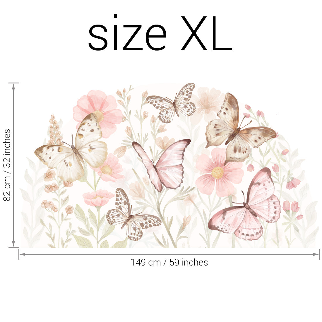 Pastelowe Love, Seinätarra XL, Butterflies