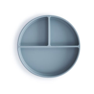 Mushie Silikonilautanen Imukupilla, Powder Blue