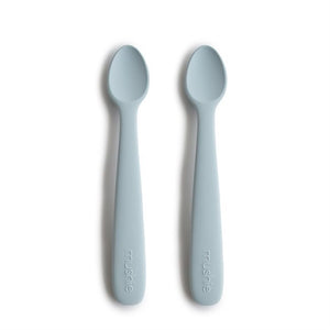 Mushie Silikoni Lusikkasetti 2kpl, Powder Blue